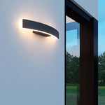 appliques murales modernes noires led imperméables autonome éclairage maisonextérieur cour jardin