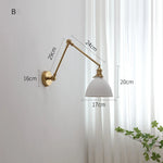 lampe murale moderne or blanc plissée cordon commande 29cm 16cm 24cm 14cm 30cm 17cm