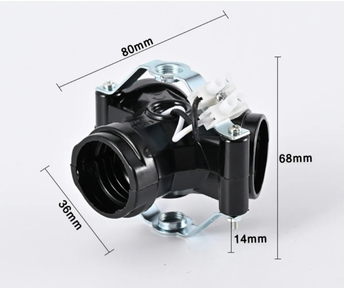 support lampe e27 noir argent fil électrique industrial têtes bases plastique métal galvanisé opaque