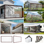 rideau protection extérieur transparent rayures noir blanc moderne coupe ventextérieur
