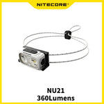 lampe frontale led rechargeable blanc noir cordon ajustable mode outdoor camping trail running
