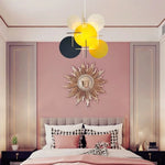 suspension lumineuse moderne acrylique disques colorés abat jour sphérique translucent chambre salon