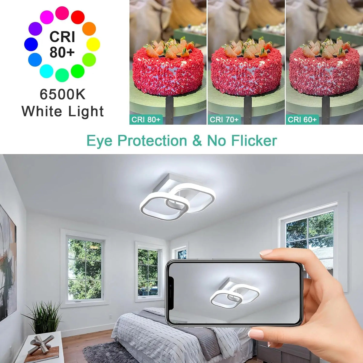 plafonniers led modernes blancs géométrique opaques murale éclairage quotidien cuisine chambre salon