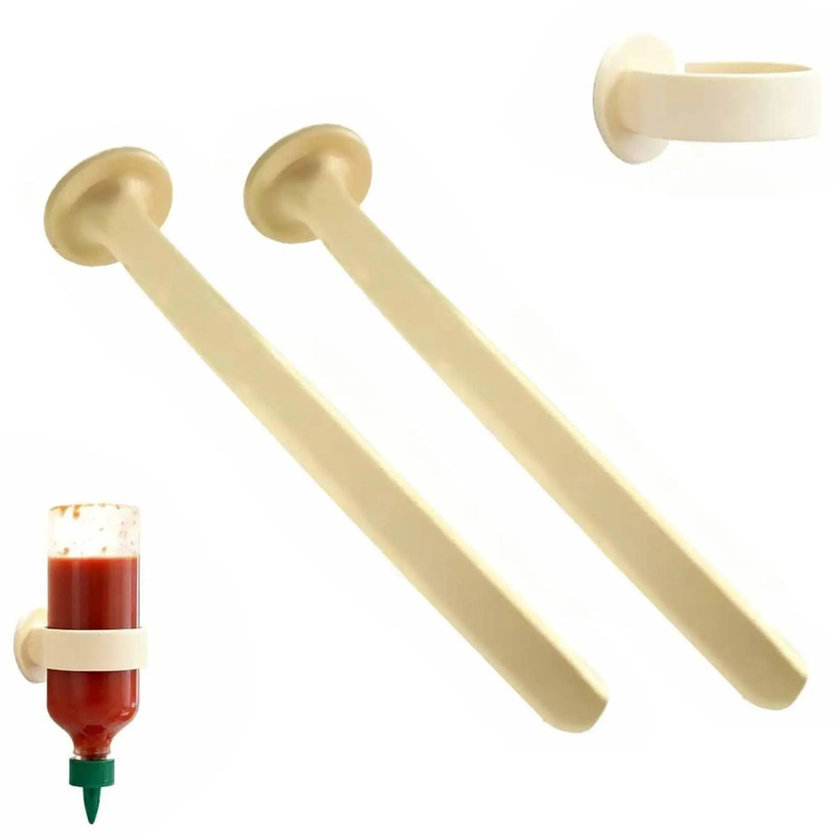 porte bouteilles mural silicone adhésif bouteilles sauce ketchup moutarde minimaliste rangement bouteilles condiments articulé