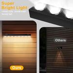 lampes solaires led extérieures modernes noires bleues panneaux solaires adhésives autonomes jardin patio