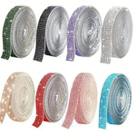 ruban strass décoratif adhésif vert noir violet blanc rose beige rouge classique 3d strass