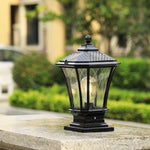 lampe jardin éclairage paysager led 220v ip44 protection classique rustique aluminium motifs géométriques