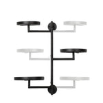 étagère murale moderne noire plateaux métal fixations inclusesintérieur balcon jardin