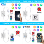 contrôleur led wifi bluetooth rf télécommande prise électrique moderne certifié ul cqc cem fcc