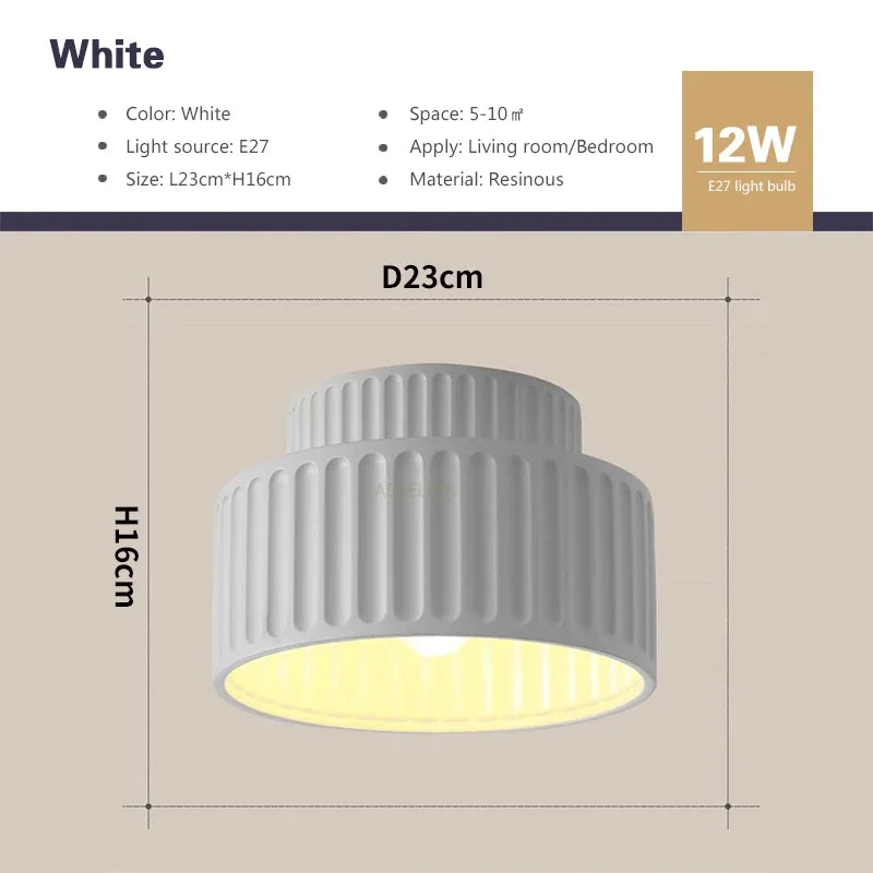 lampe moderne rouge beige blanc vert rayures verticales éclairage intérieur tricolore warm cool