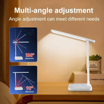 lampe led moderne blanc interrupteur tactile bras articulé support smartphone étude écriture chambre coucher