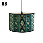 abat jour moderne fleur feuille tissu bambou ethnique floral opacité