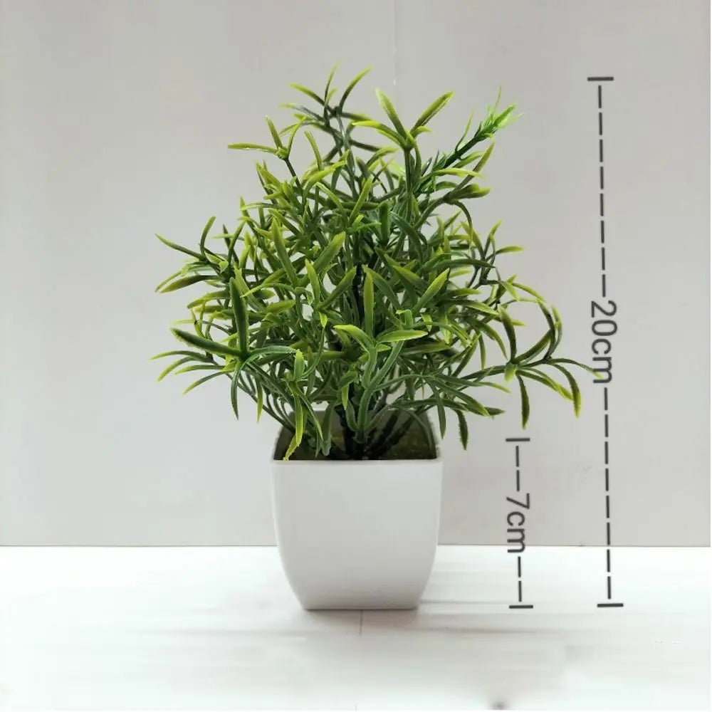 plantes artificielles modernes vert violet feuilles fleurs pot blancintérieur décoration