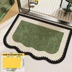 tapis sol moderne rustique vert beige noir imperméable antidérapant usage maison extérieur