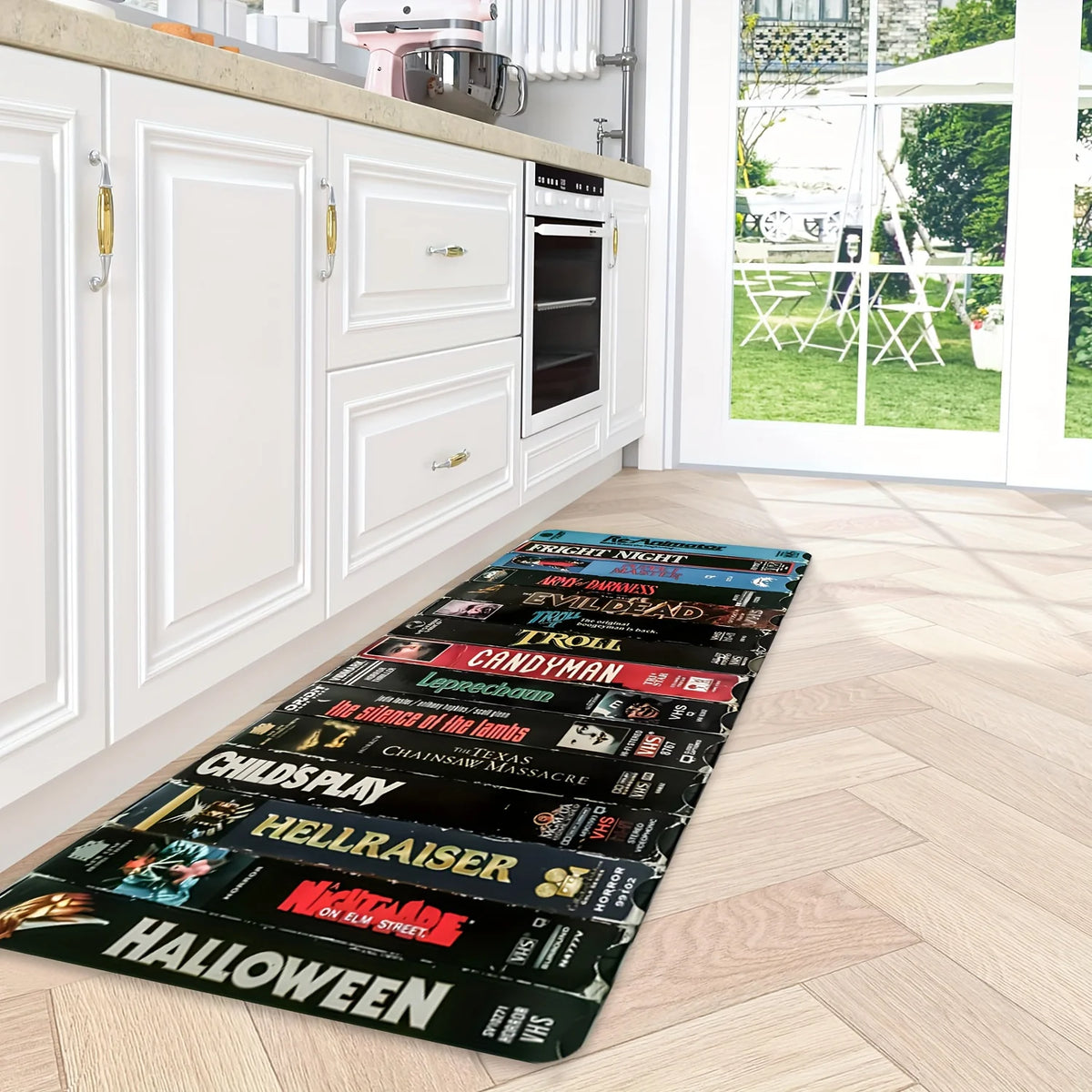 tapis horreur films halloween cinéma salon décoration polyester lavable machine adultes moderne graphique