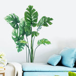 décoration murale stickers feuilles tropicales modernes autocollants botaniques vertes minimalistes