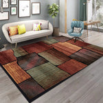 tapis géométrique abstrait moderne polypropylène polyester noir blanc rouge salon chambre extérieur
