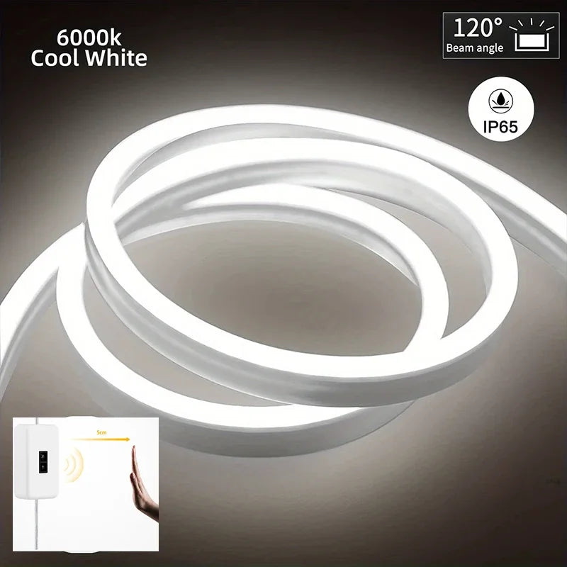 ruban led flexible blanc moderne adhésif prise usb câble réglable étanche chambre rétro éclairage