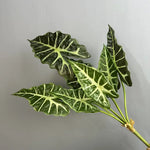 plantes artificielles feuilles larges vertes décoration tropical extérieur imitation végétal texturé 71cm