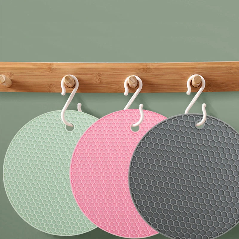 coussin protection cuisine silicone moderne 14cm bleu vert orange marron rose gris