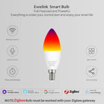 ampoule led intelligente e14 wifi zigbee multicolore blanc moderne minimaliste contrôle app smartphone