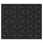 protecteur plaque cuisson induction noir hexagones blancs moderne adhésif 52x60cm silicone