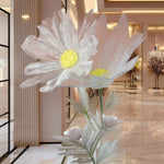 Grande fleur artificielle rose soie 70 cm rose profond