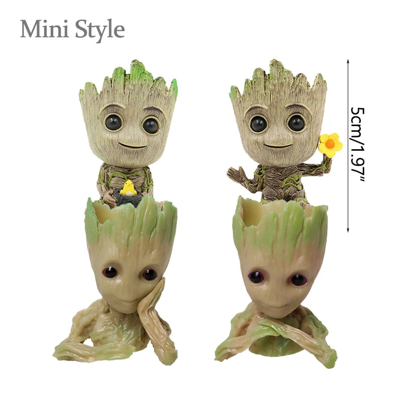 cache pot groot résine vert clair figurine gardiens galaxie décoration maison plante artificielle créatif