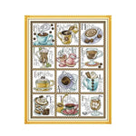 broderie fleur motif floral artisanal toile coton imprimée 11ct 14ct multicolore instructions incluses travaux