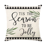 coussin carré noël arbre renne guirlande bonhomme neige décoration maison traditionnel opacité fixe