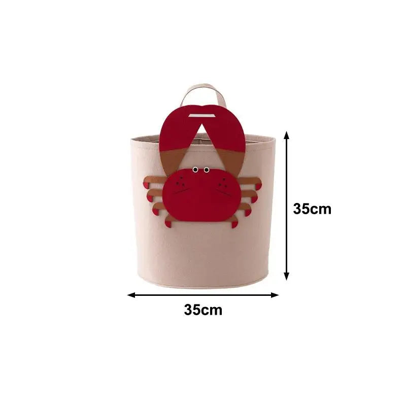 panier rangement pliable créatif motifs souriants poignées détachables gris marron rose enfantin