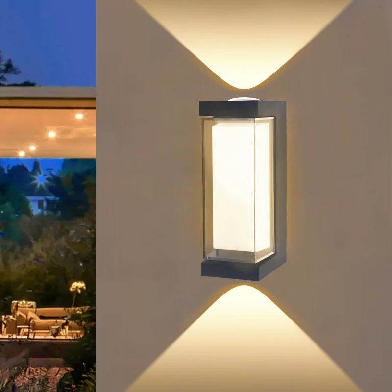 lampe murale moderne led étanche ip65 noir blanc 85265v 2492000lm autonomie