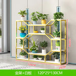 étagère modulaire métal bois industriel plantes d'intérieur pots fleurs blanc