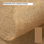 tissu jute toile grossière beige clair foncé rustique résistant bricolage couture nappe bordures