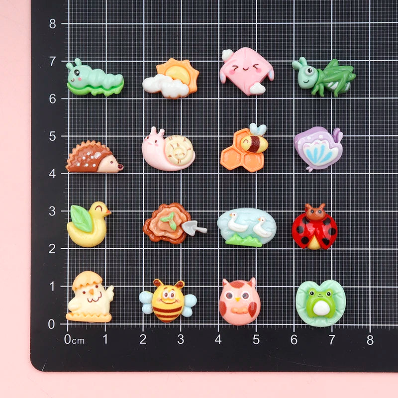 figurines animaux nature kawaii décoratives scrapbooking diy accessoires cheveux mignon enfantin