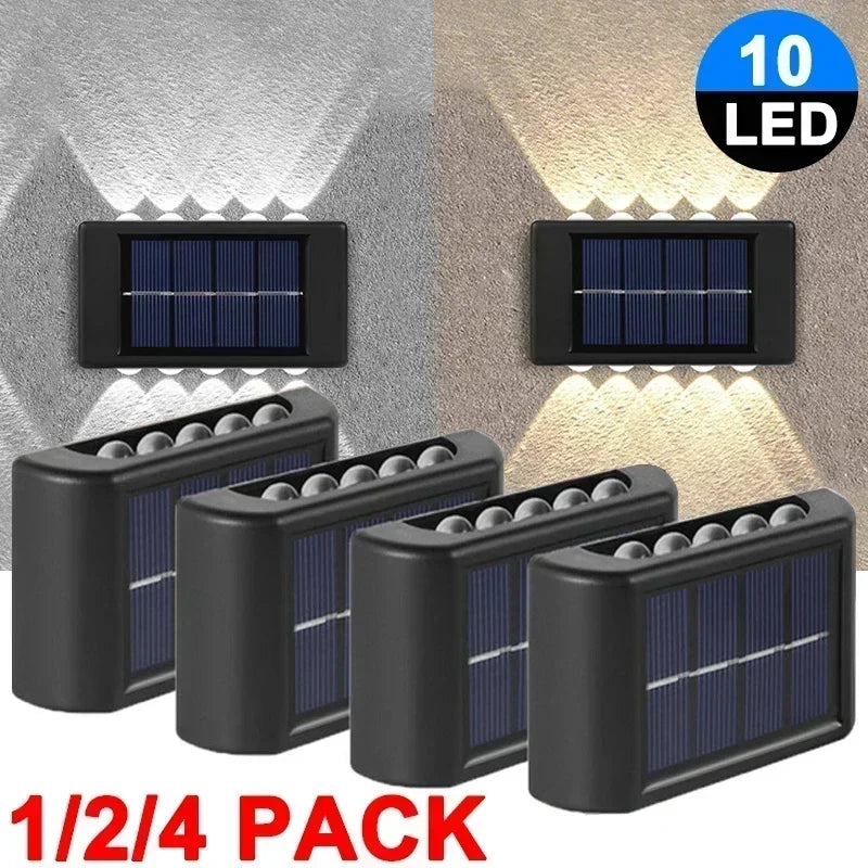 appliques murales solaires led noires bleues moderne ip65 adhésivesextérieur sécurités