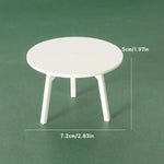 table ronde blanche minimaliste moderne décoration poupée diy accessoire enfant six douze ans
