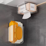 boîte serviettes moderne adhésive bleu clair blanc orange papier toilette serviettes lingettes cuisine pratique