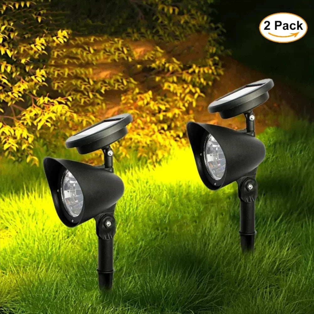 projecteur solaire extérieur moderne étanche ip65 led noir piquet fixations panneau solaire commutateur étanche