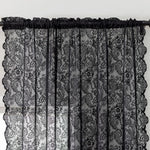 rideau noir floral transparent classique salon 100 polyester