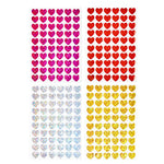 sticker forme cœur glitter rouge doré argenté adhésif décoration agenda st valentin festif brilanten