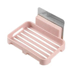 support savon acrylique blanc rose vert bleu drainage moderne empilable utilisation multiple adhésif fixe