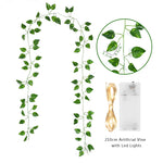 guirlande lumineuse feuilles vertes led blanc extérieur moderne décoration mariage chambre festive