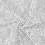 rideau pastoral dentelle florale transparent beige clair bord festonné décoration fenêtre maison