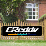 bannière publicitaire gredy racing graphique moderne sportive 60cm 240cm polyester opaqueDecorationextérieur