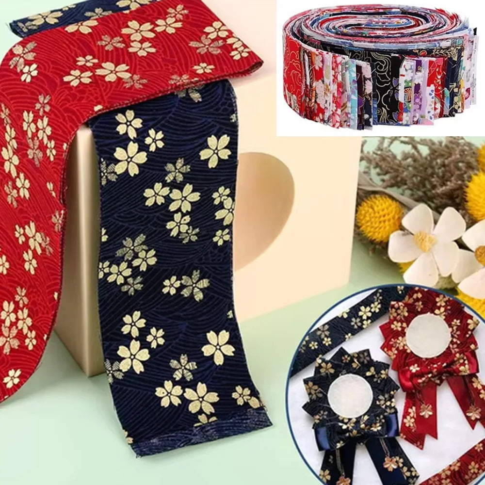 tissus imprimés fleurs géométriques traditionnels modernes 6.5x25cm multicolores bricolage couture quilting abris uv abrasion