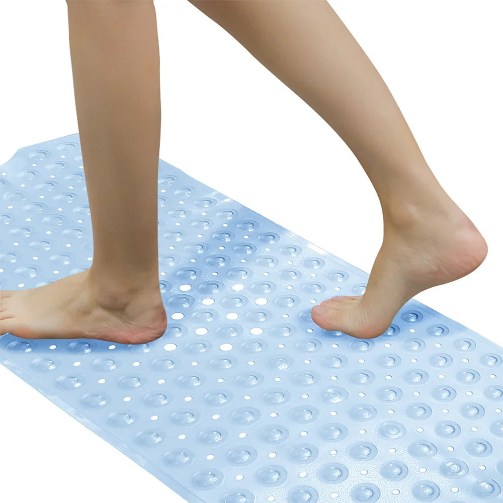 tapis bain antidérapant pvc ventouses alvéoles circulaires moderne gris beige