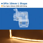 connecteurs led transparents 2pin 3pin clips câbles rgb cct cob 5v 12v 30v ul