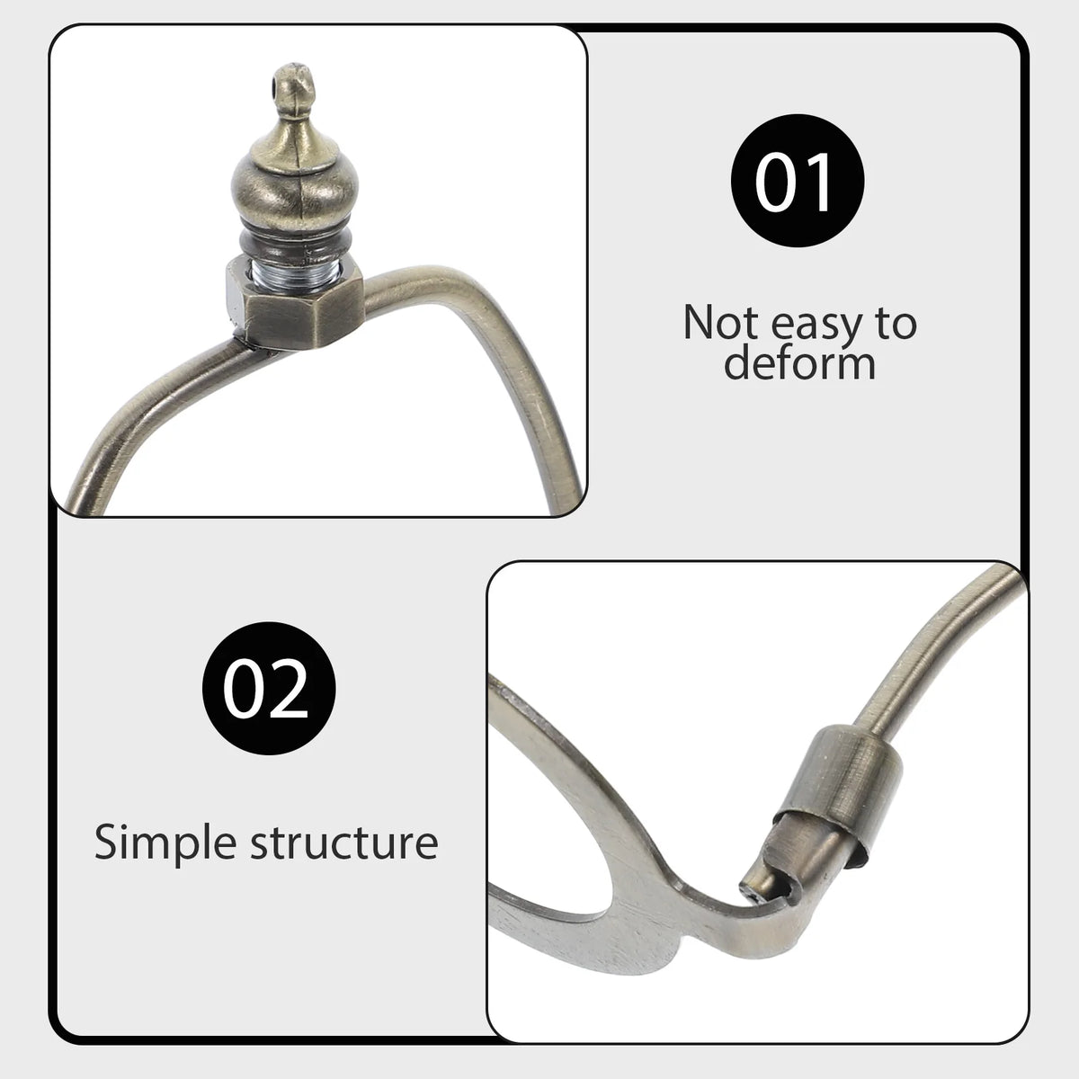 boucle cheval argentée classique support abat jour lampe détachable réparation accessoire éclairage porte ampoule
