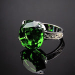 bagues ornements strass violet blanc bleu vert élégantes vintage 40mm